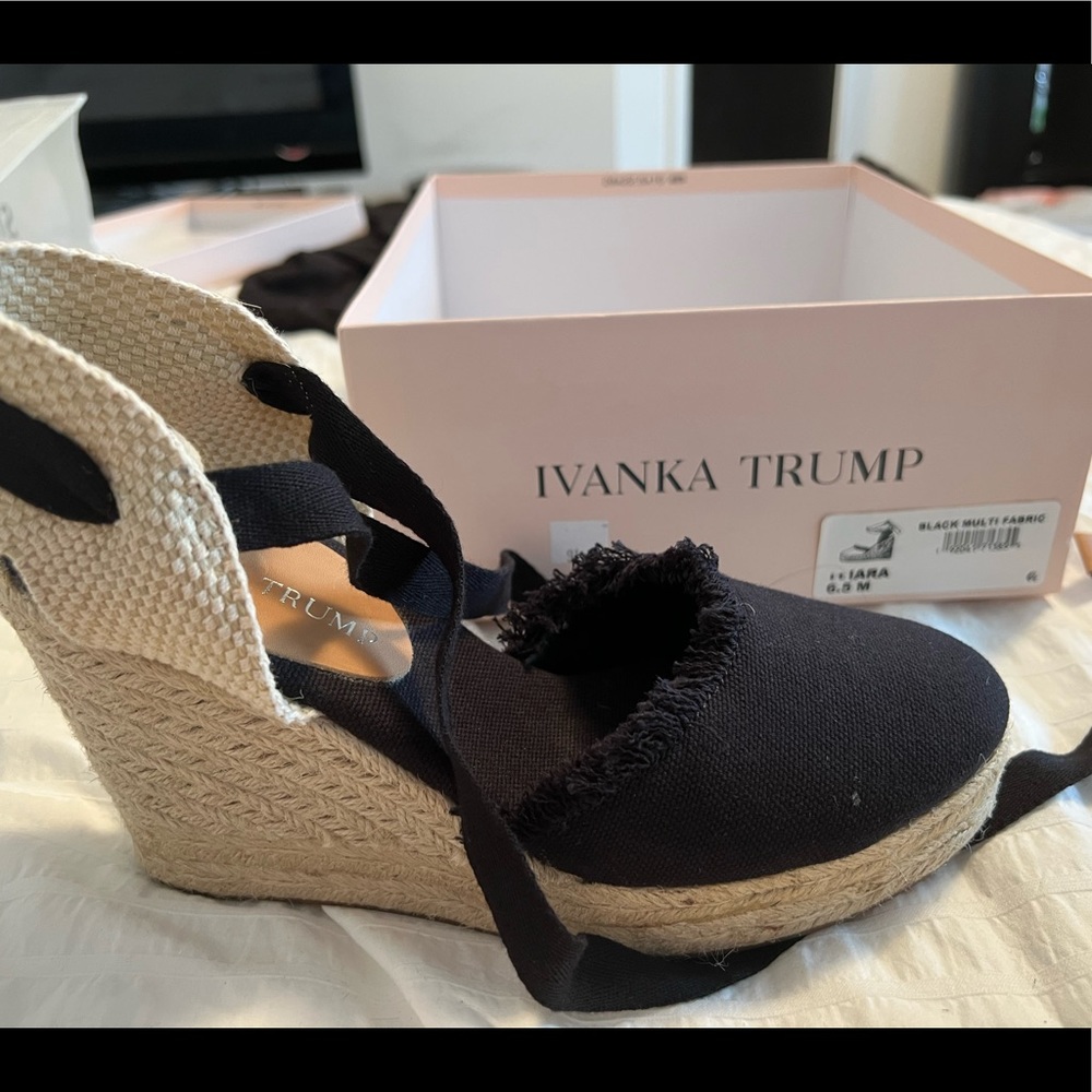 Ivanka trump wedges. Never worn in box